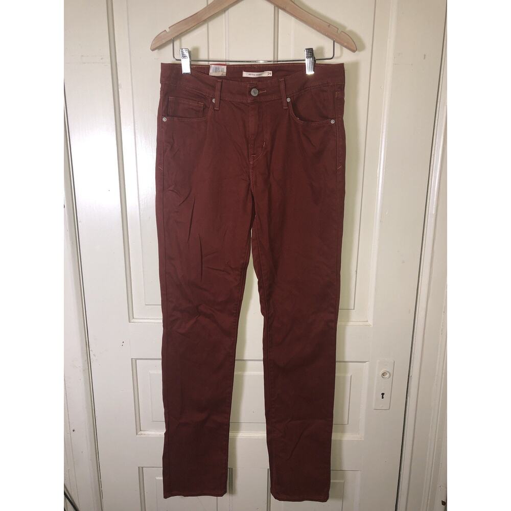 Levi’s Mid Rise Skinny Jeans Rust W29 L32 NWT